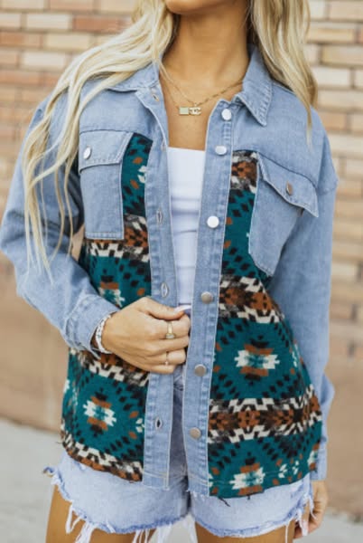 Aztec denim jacket