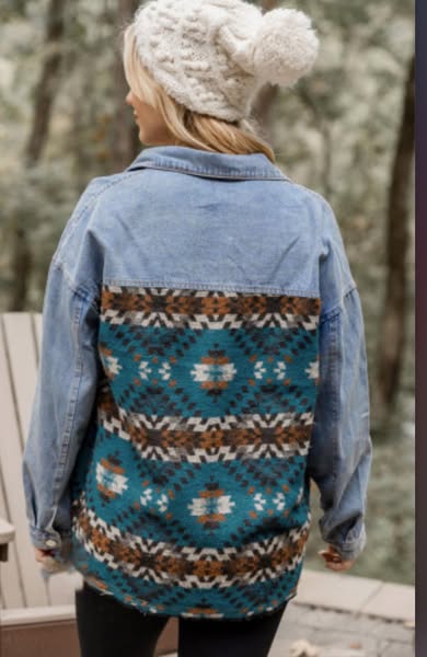 Aztec denim jacket